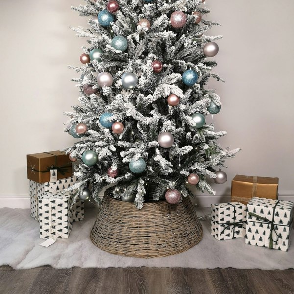 Samuel Alexander 2.4m x 90cm Soft White Glitter Artificial Fake Snow Blanket Christmas Decoration