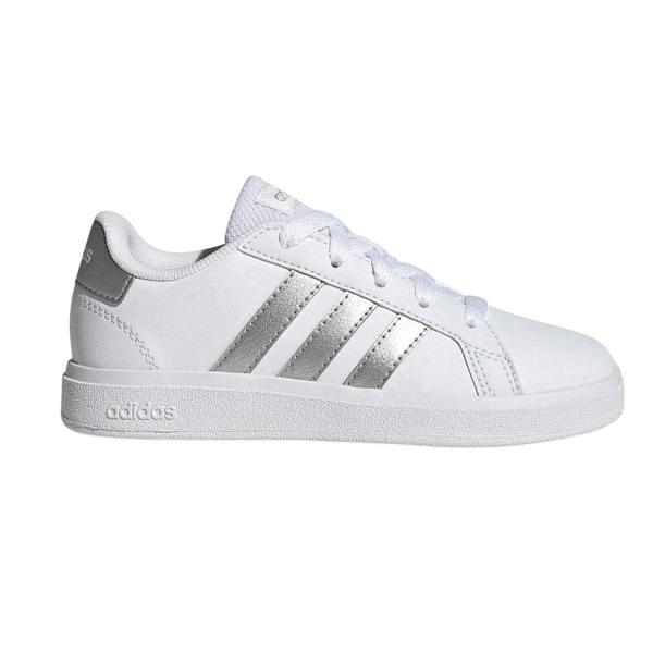 Adidas Childrens/Kids Grand Court 2.0 Trainers - White/Silver - 