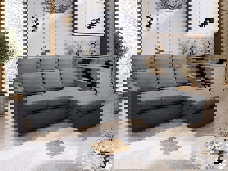 Soho L Shape Corner Sofa in Grey