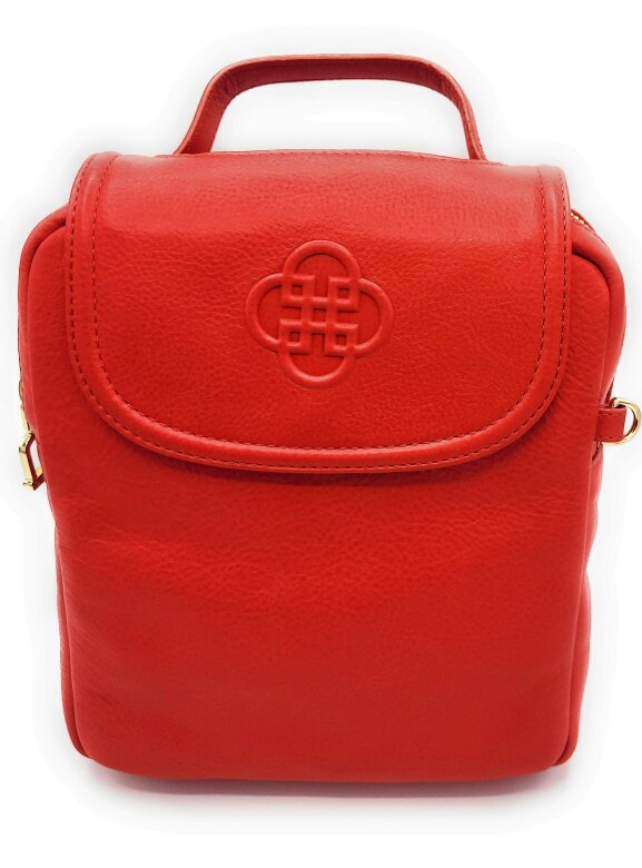 SADDLER MAXIE Real Leather Designer Mini BackPack - Red