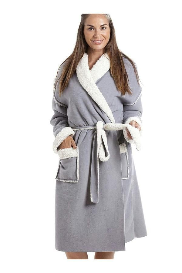 Womens Super Soft Fleece Short Bathrobes