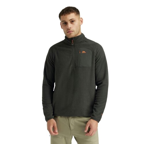 Trespass Mens Harry Half Zip Fleece - Charcoal