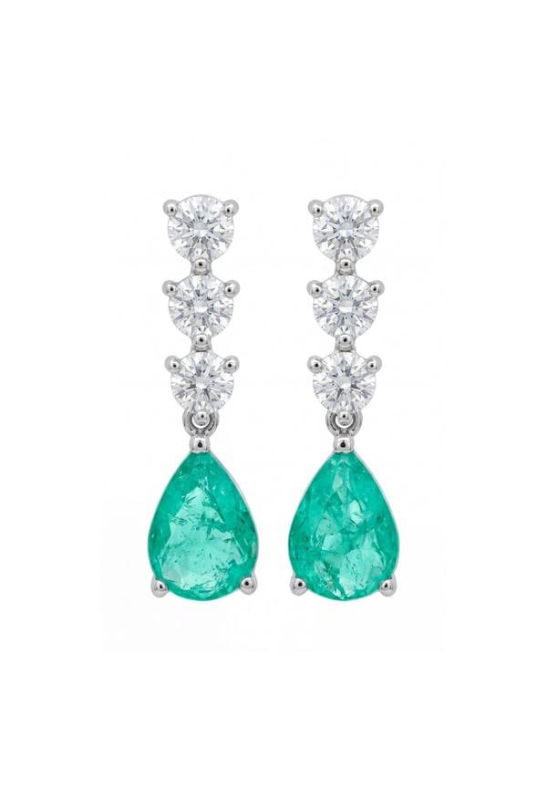 Latelita Delphine Paraiba Tourmaline Triple Drop Earrings Silver