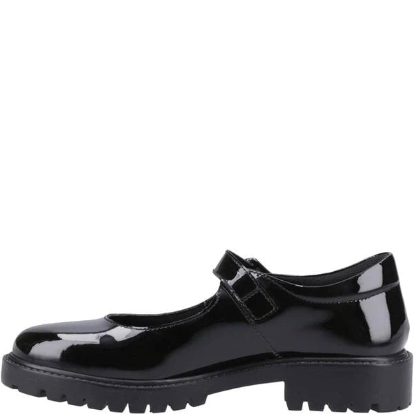 Hush Puppies AURORA Girls School Shoes Black Patent