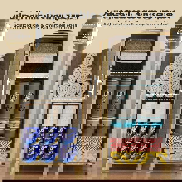 Levede Floor Bathroom Storage Cabinet Handleless Wood Floor Shelf Unit Cupboard