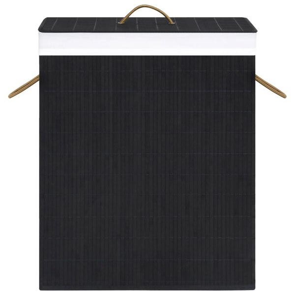 Berkfield Bamboo Laundry Basket Black 100 L