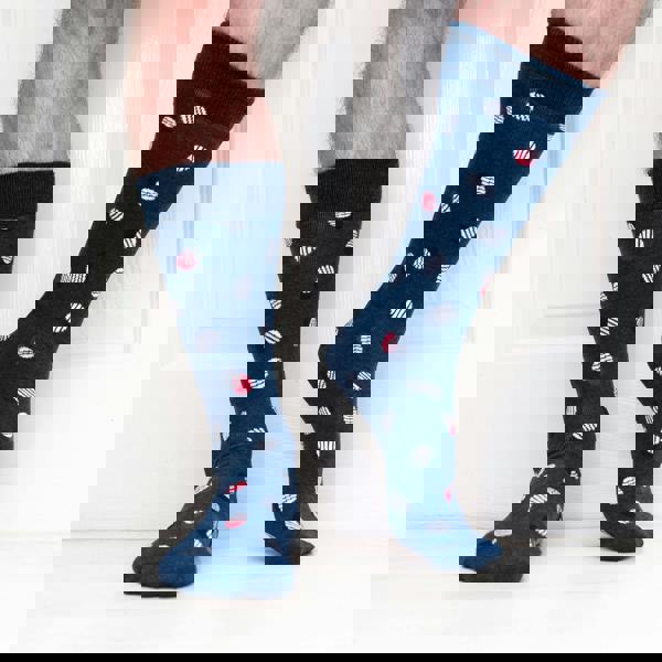 Jemsox Spot & Stripe Pattern Mens Socks – Organic Cotton