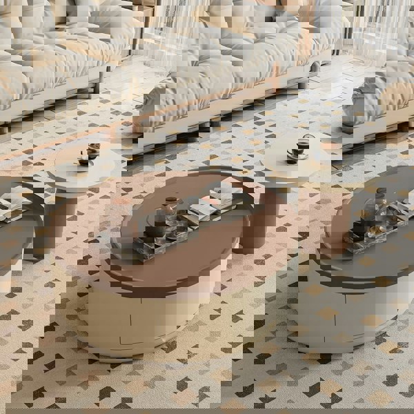 Rit Concept D'Angelo Round Coffee Table Set With Storage