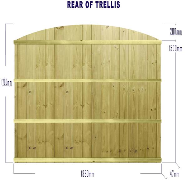 [amazon variation] dome top t&g semi-braced fence panel [6ft x 1ft, 2ft, 3ft, 4ft] 8