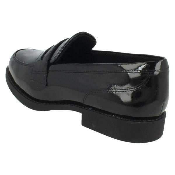 Clarks Girls Clarks Penny Loafer School Shoes Tapa Edge