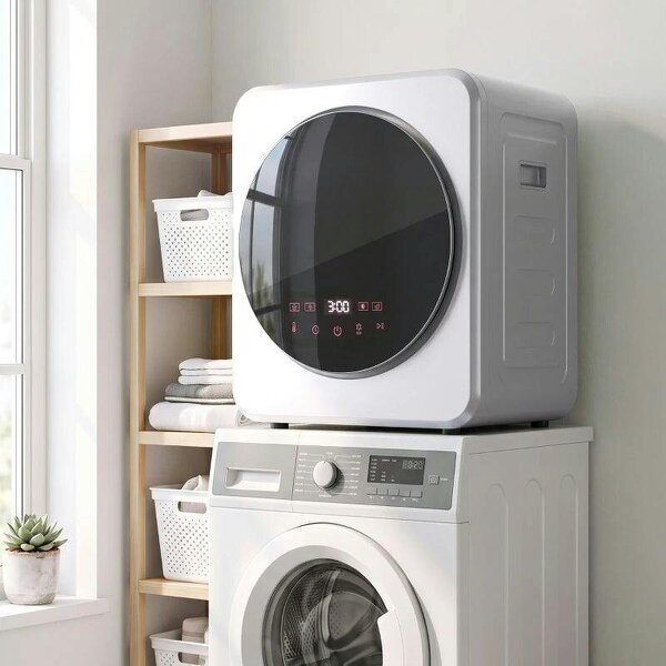 Vented Tumble Dryer, 4 kg Front Tumble Dryer with Stainless Steel Tub, 800W Compact Freestanding, Silver