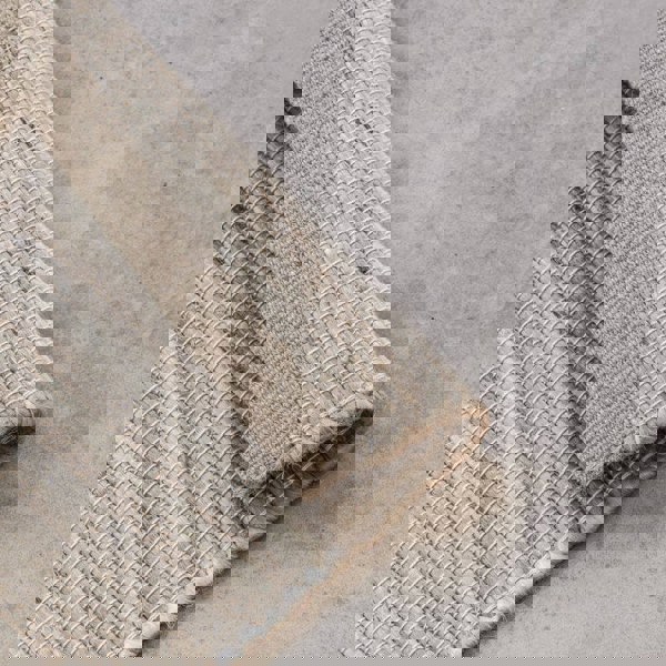 Handloom Jute Rug Dhaka Natural Grey Brown