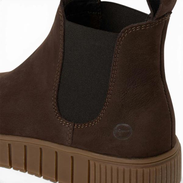 Tamaris Womens Brown Leather Chelsea Ankle Boots - 25403-43