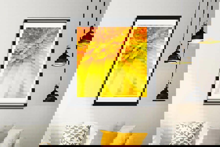 yellow gerbera flower fine art print