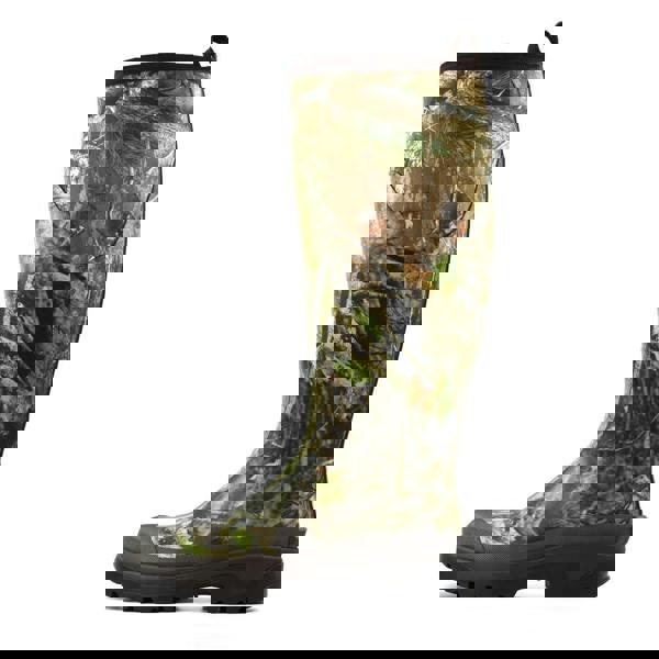 GriSport Swamp Mens Camo Neoprene Fishing Hunting Farm Wellies Boots, camouflage pattern rain boots for outdoor activities.