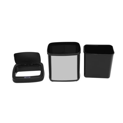 Bobobiy 20L LUXURY Automatic Sensor Dustbin Kitchen Waste Bin Rubbish Trashcan Auto Dustbin Stainless Steel with Bucket 33*25*42.5CM