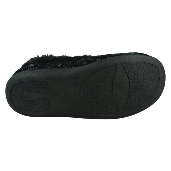 Rose Bank Ladies Rose Bank Memory Foam Knitted Pom Pom Slippers Chloe