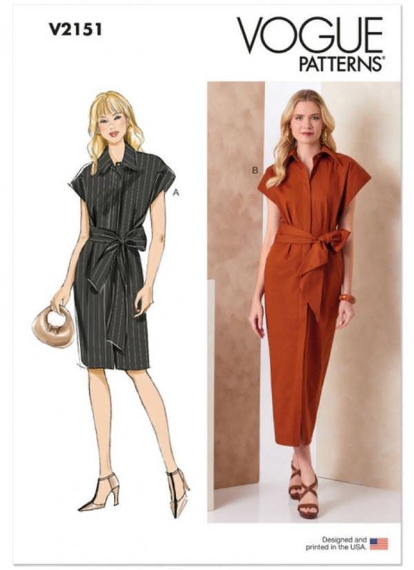 Vogue Sewing Pattern 2151, Dresses for Women, K5 (8-10-12-14-16) - Advanced