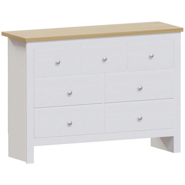 Vida Designs Arlington 4+3 Drawer Chest, Grey