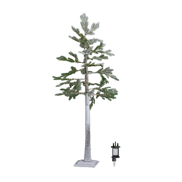 Samuel Alexander 1.5m (5ft) Light up Snow Flocked Christmas Pine Tree with 240 Warm White LEDs