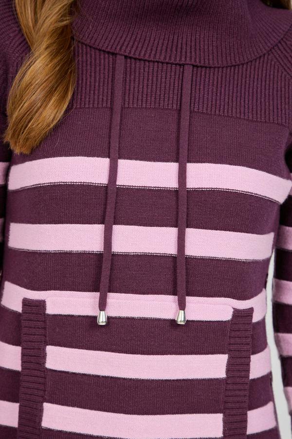 Mudflower Stripe Knit Cowl Neck Jumper