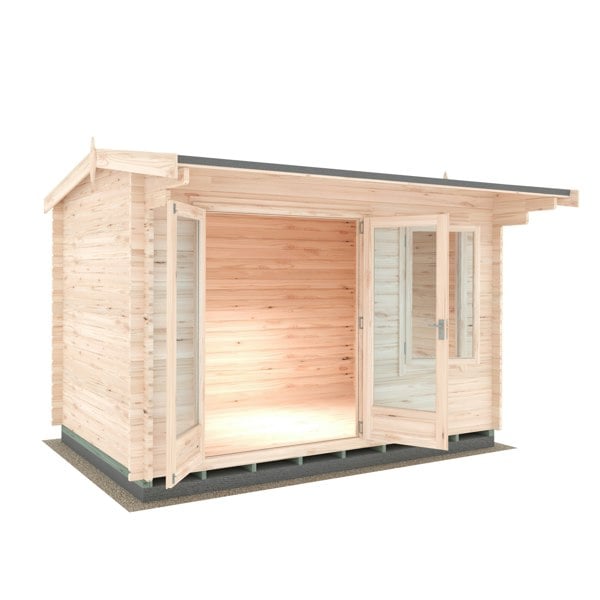 Shire Marlborough  8Gx12 Log Cabin 28mm interlock cladding - Best Shed
