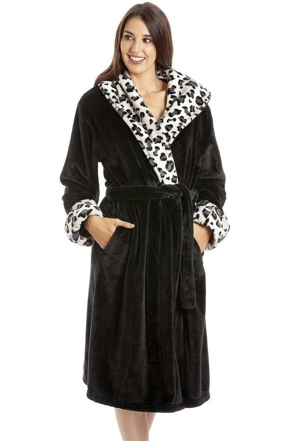 Womens Super Soft Fleece Short Bathrobes