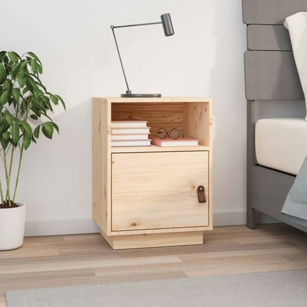 Berkfield Bedside Cabinet 40x34x55 cm Solid Wood Pine