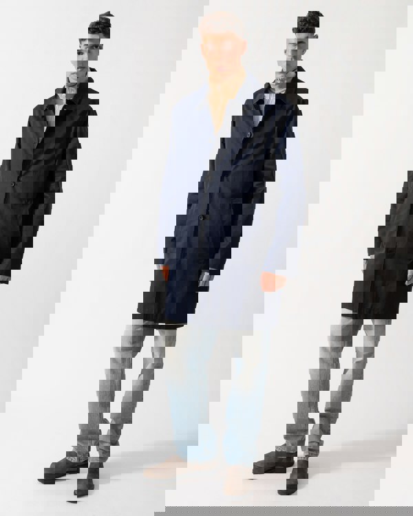 GANT Mens Cotton Car Coat - 433 Evening Blue