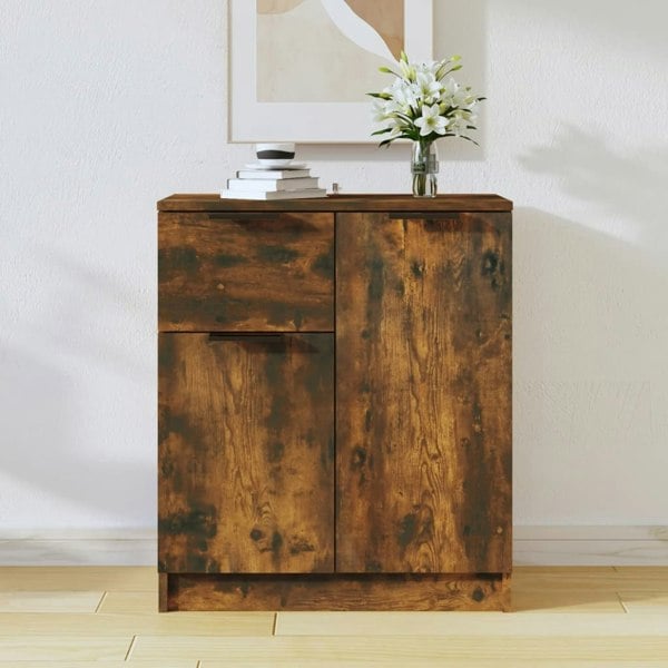 Berkfield Sideboard Smoked Oak 60x30x70 cm Engineered Wood