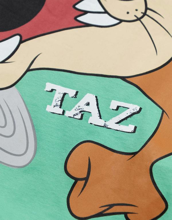Vanilla Underground Looney Tunes Boys Green Taz Short Sleeved T-Shirt