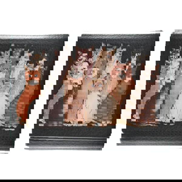 Mala Leather Meowfia Cats Leather Tri-Fold Purse