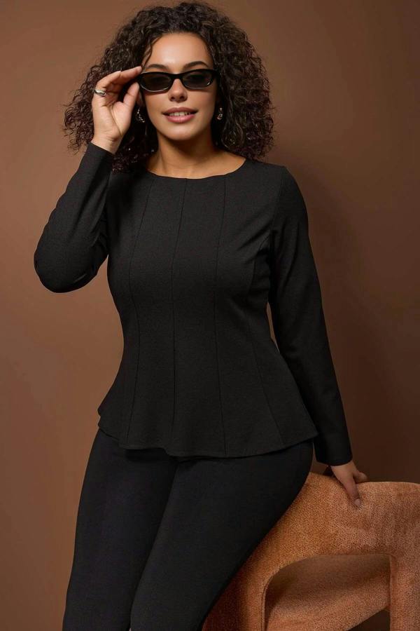 WOVCOR Knit Plus Size Blouse