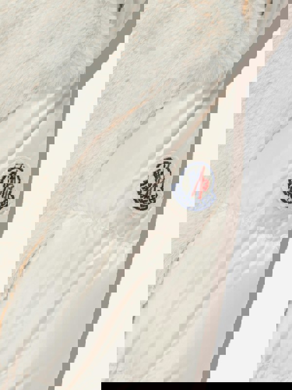 Moncler Enfant Baby Girls Down Teddy Fleece Natas Jacket in Beige