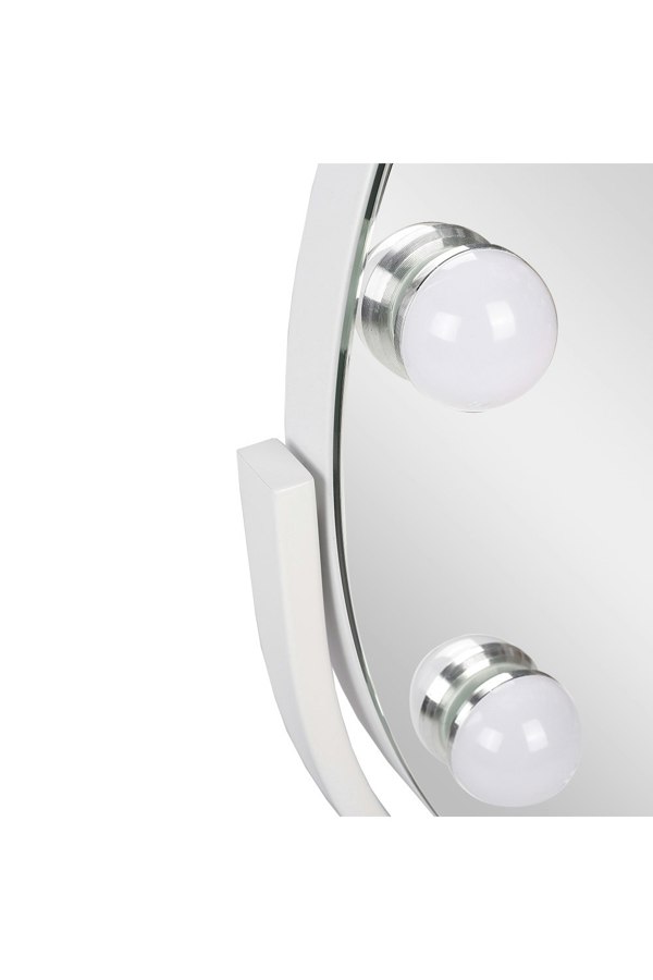 Living and Home Round Hollywood Vanity Mirror Makeup Mirror with LED Lights