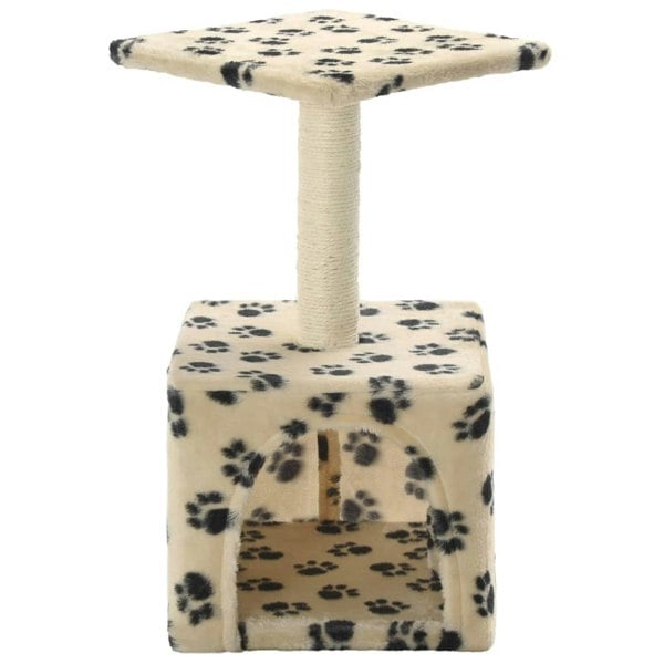 Berkfield Cat Tree with Sisal Scratching Post 55 cm Beige Paw Print