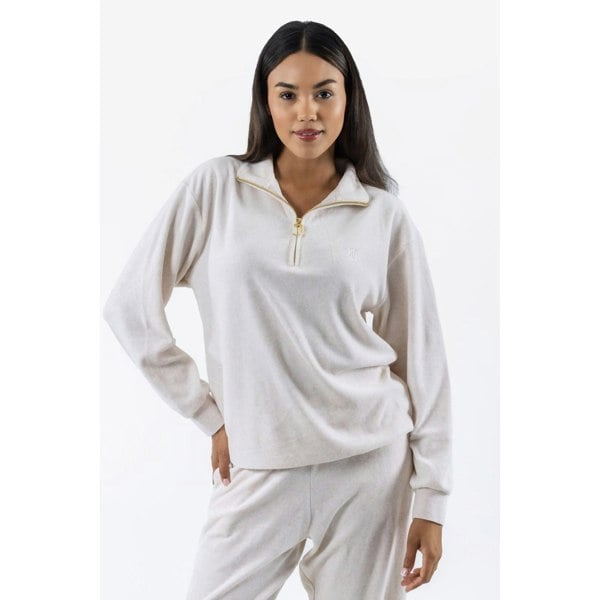 Juicy Couture Pete Gold Polyester Women's Pullover - Cream