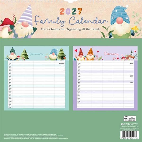 Gonks Family Planner 2027, Family Planners, Month To View, Humour, Gift