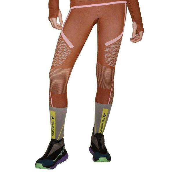 Adidas Womens/Ladies Stella McCartney Geometric Shaping Leggings - Brown - 