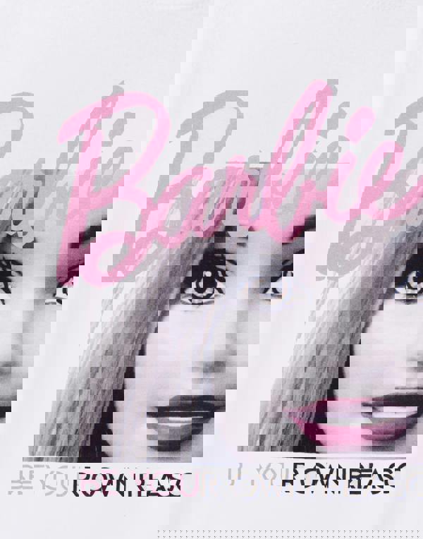 Barbie Womens White Barbie Doll Short Sleeved T-Shirt