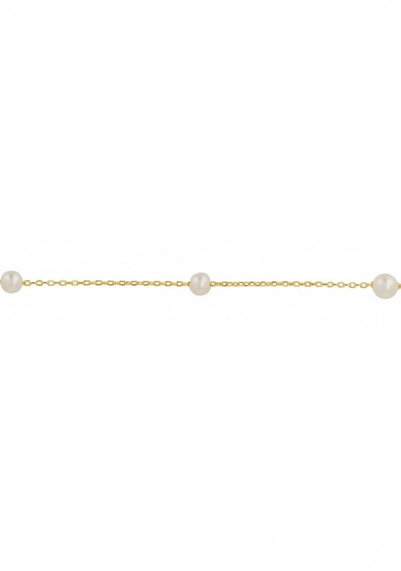 Latelita Solid 14k Gold Natural Spaced Pearl Bracelet