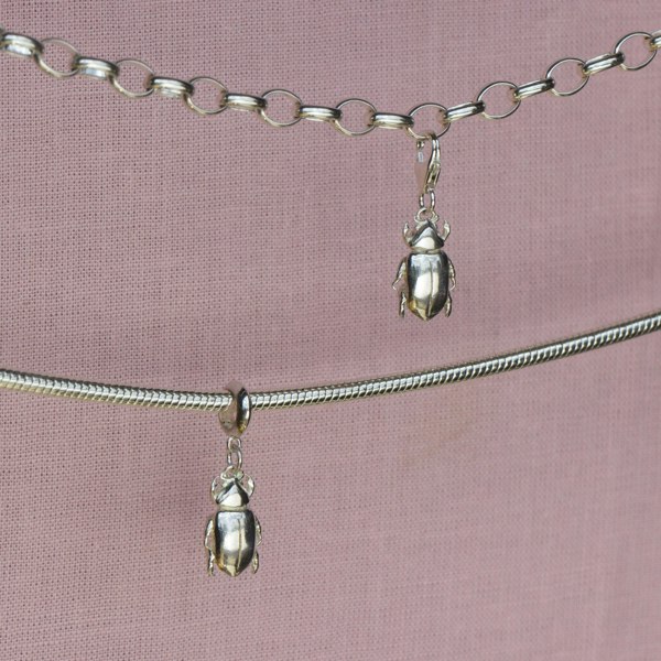 Mylee London Beetle Pendant Charm - Sterling Silver