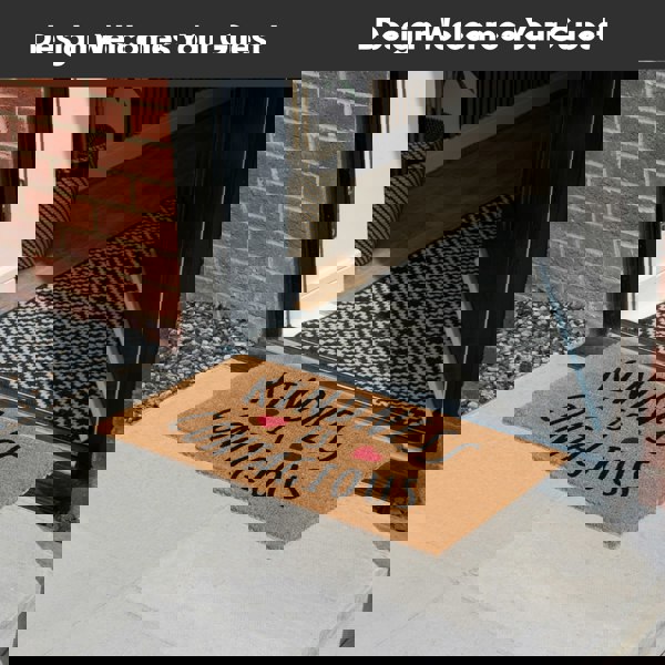 JVL Eco-Friendly Latex Backed Coir Entrance Doormat, 45x75cm - Kindness