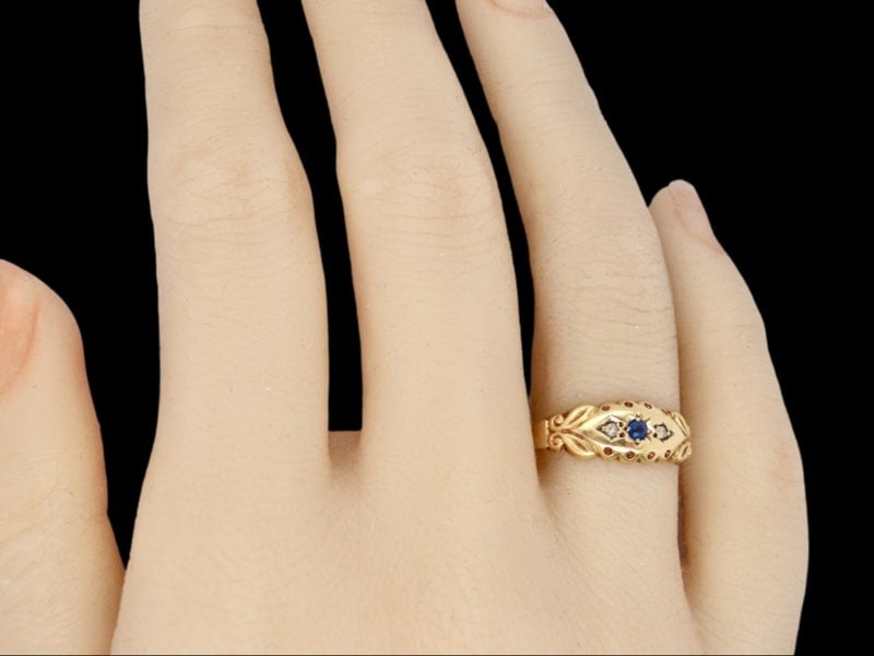 antique sapphire and diamond ring