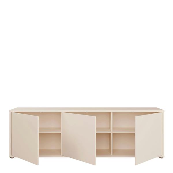 Furniture To Go Alice Springs Large TV Cabinet with 3 Doors Push-to-Open in Sand