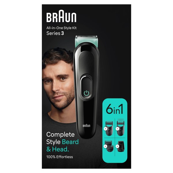 Braun All-In-One Style Kit Series 3 MGK3411, 6-in1 Kit For Beard, Hair & More