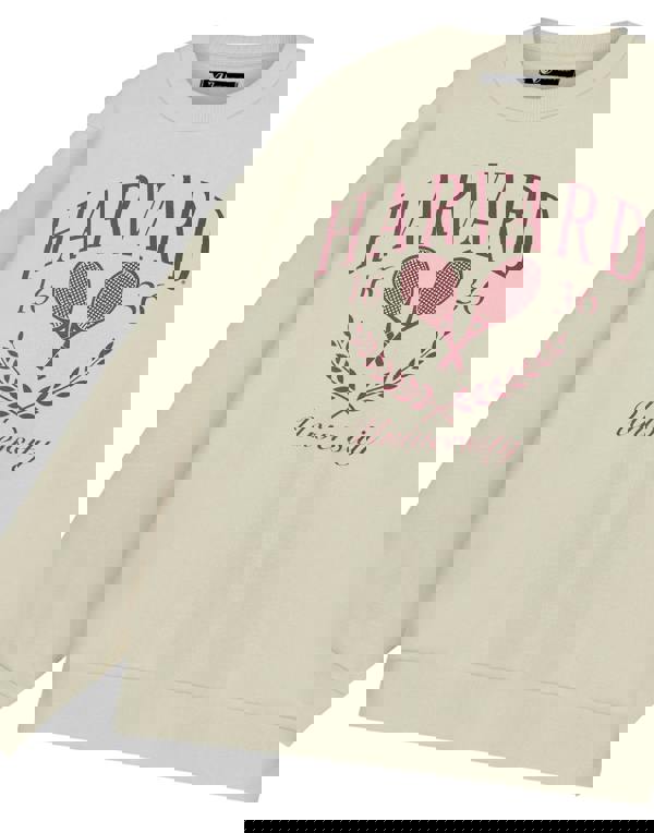 Harvard Unisex Beige Tennis Sweatshirt