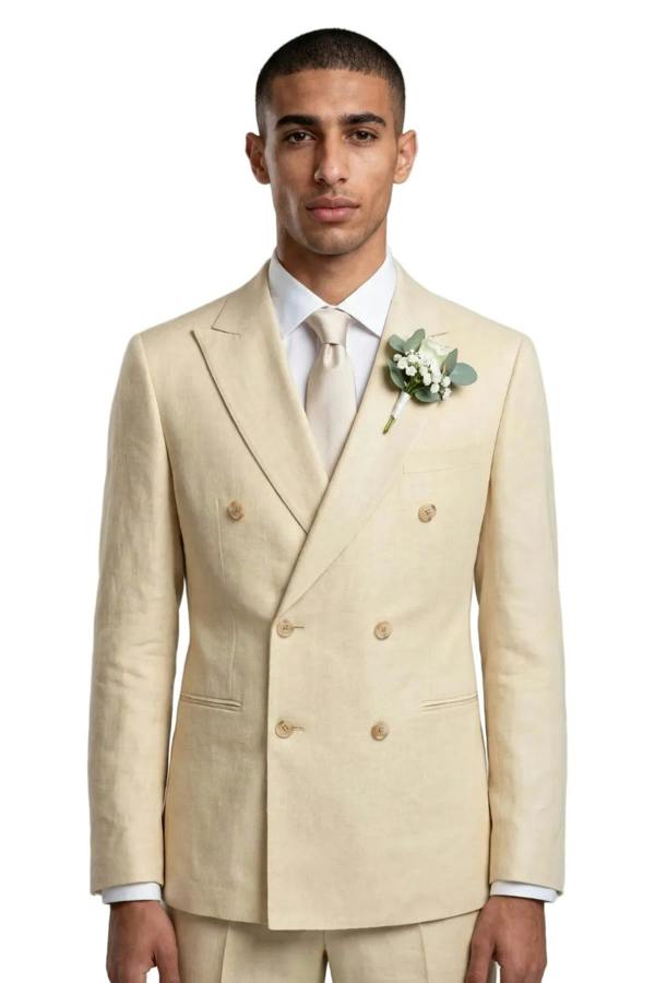 Harry Brown London Giacomo Slim Fit Double Breasted Suit Jacket