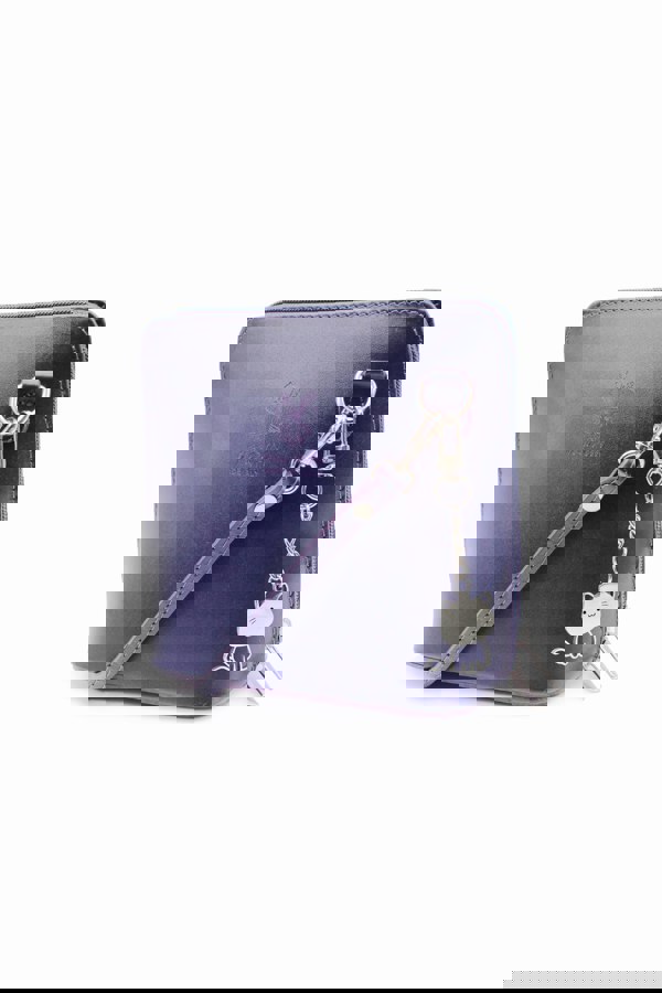 Kitise Small Italian Leather Handbag Crossbody Bag With Kitise Kitty Charm