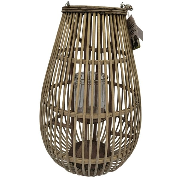 Hill Interiors Ellipse Medium Candle Lantern - Brown